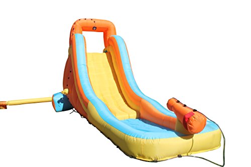 Sportspower My First Inflatable Water Slide - Heavy-Duty Outdoor Slide with Water Cannon and Splash Pool - Air Blower Included, 186" L x 80.4" W x 84" H
